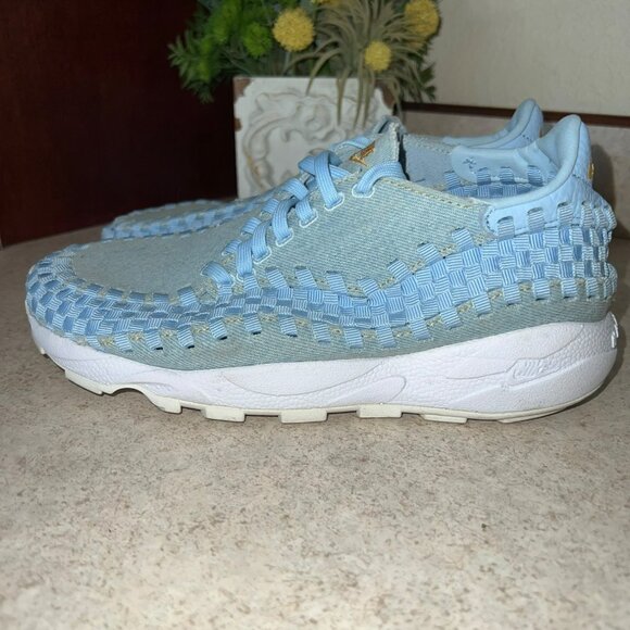 Nike Air Footscape Woven Light Blue Sneakers  Womens Casual Shoes Unique Design - Picture 4 of 11